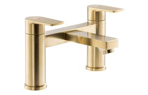 Abode Aquip Deck Mounted Bath Filler - Brushed Brass